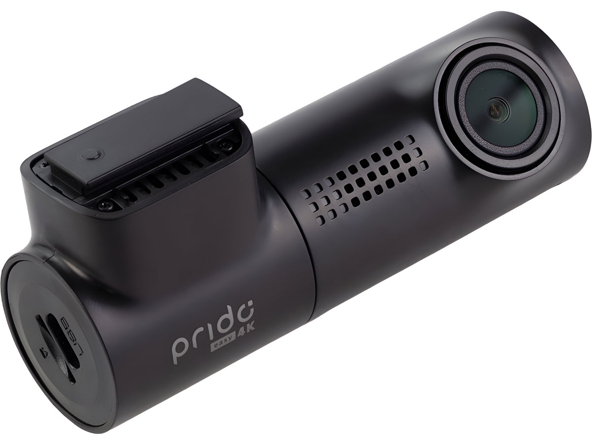 Wideorejestrator Prido Easy 4K - Widok od przodu pod kątem