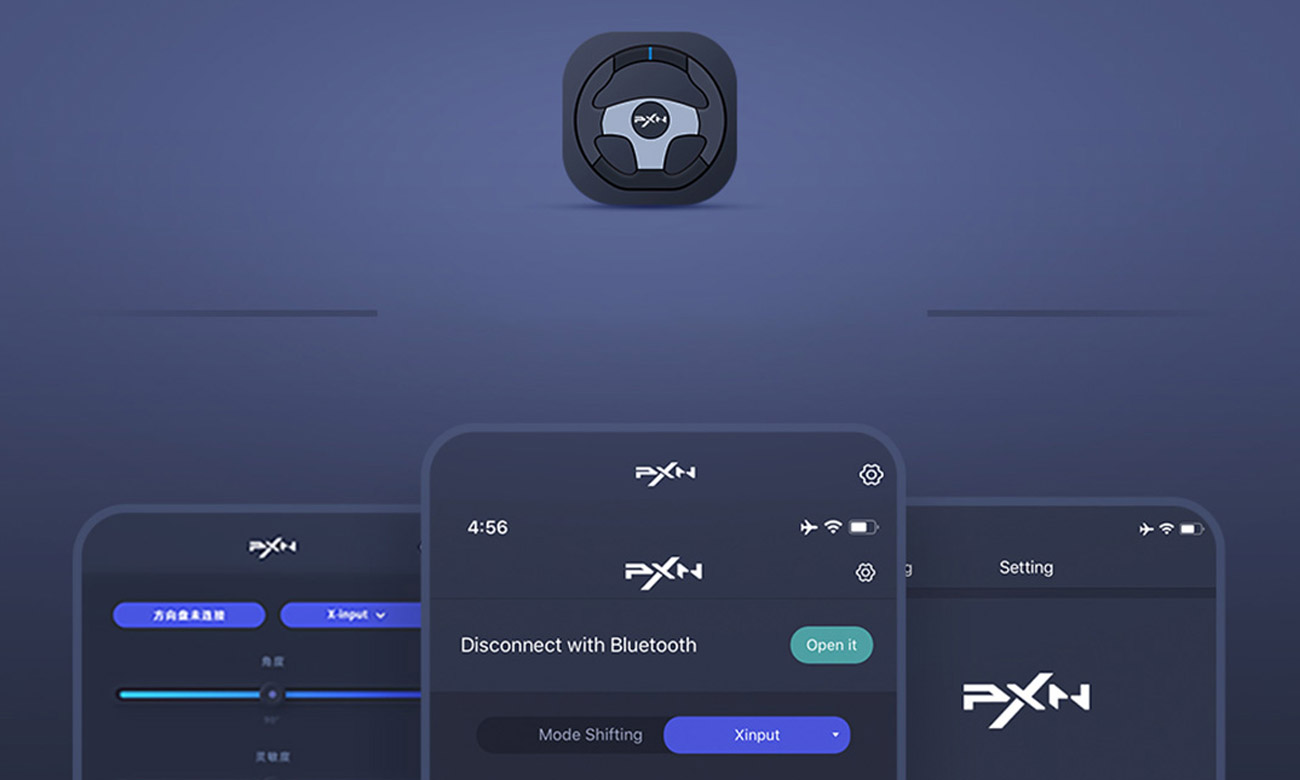 Lenkrad für Spiele PXN V9 - Mehr Möglichkeiten mit der App