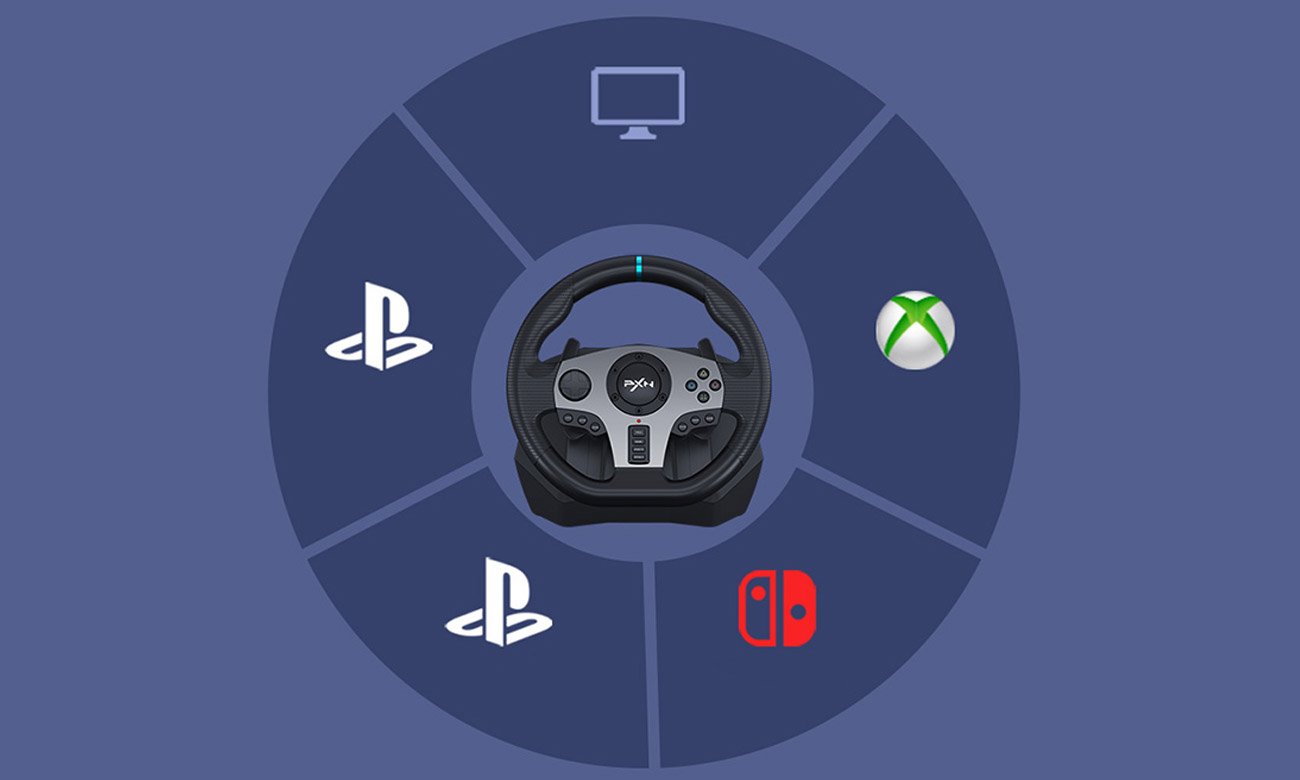 Lenkrad für Spiele PXN V9 - Breite Kompatibilität