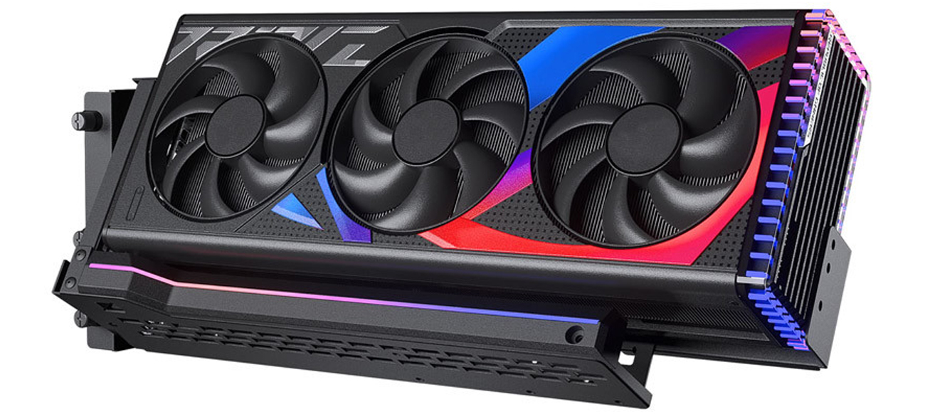 Phanteks Premium Vertical GPU Bracket + PCIe 4.0 x16 Riser mit Grafikkarte