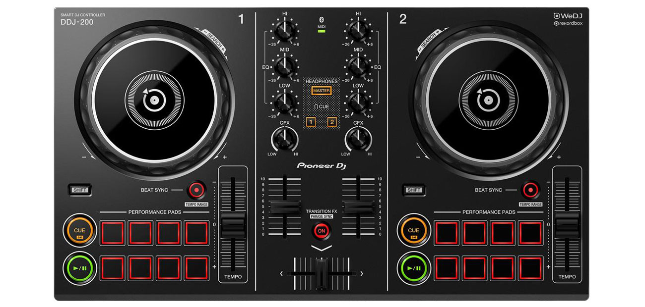 Pioneer DDJ-200 Ansicht von oben