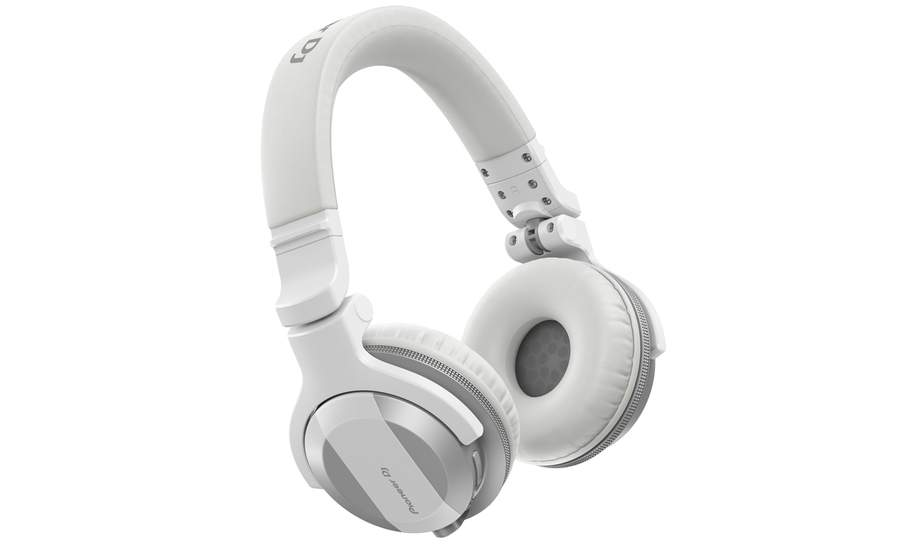 DJ-Kopfhörer Pioneer HDJ-CUE1BT Weiß - Vorderansicht im Winkel