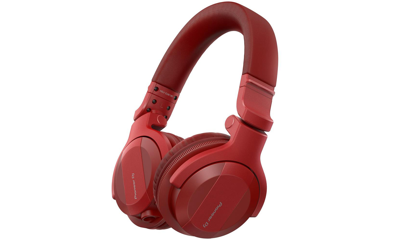 DJ-Kopfhörer Pioneer HDJ-CUE1BT Rot - Vorderansicht im Winkel