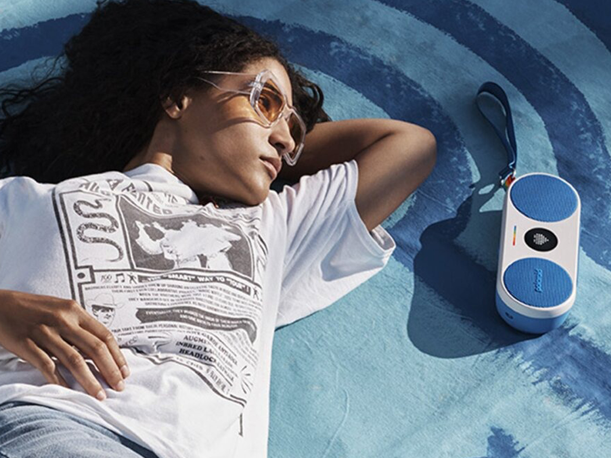 Tragbarer Lautsprecher Polaroid P3 Blau-Weiß