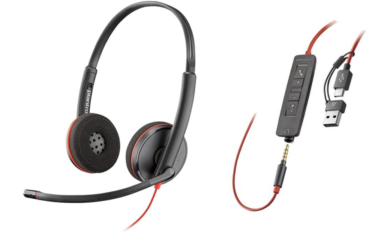 Zestaw słuchawkowy Poly Blackwire 3220 Stereo - Widok ogólny