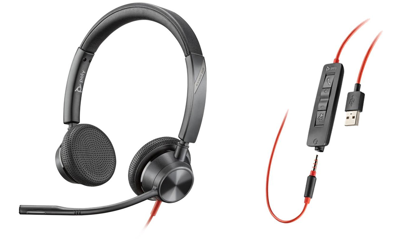 Poly Blackwire 3325 UC USB-A + 3,5mm Klinke Headset