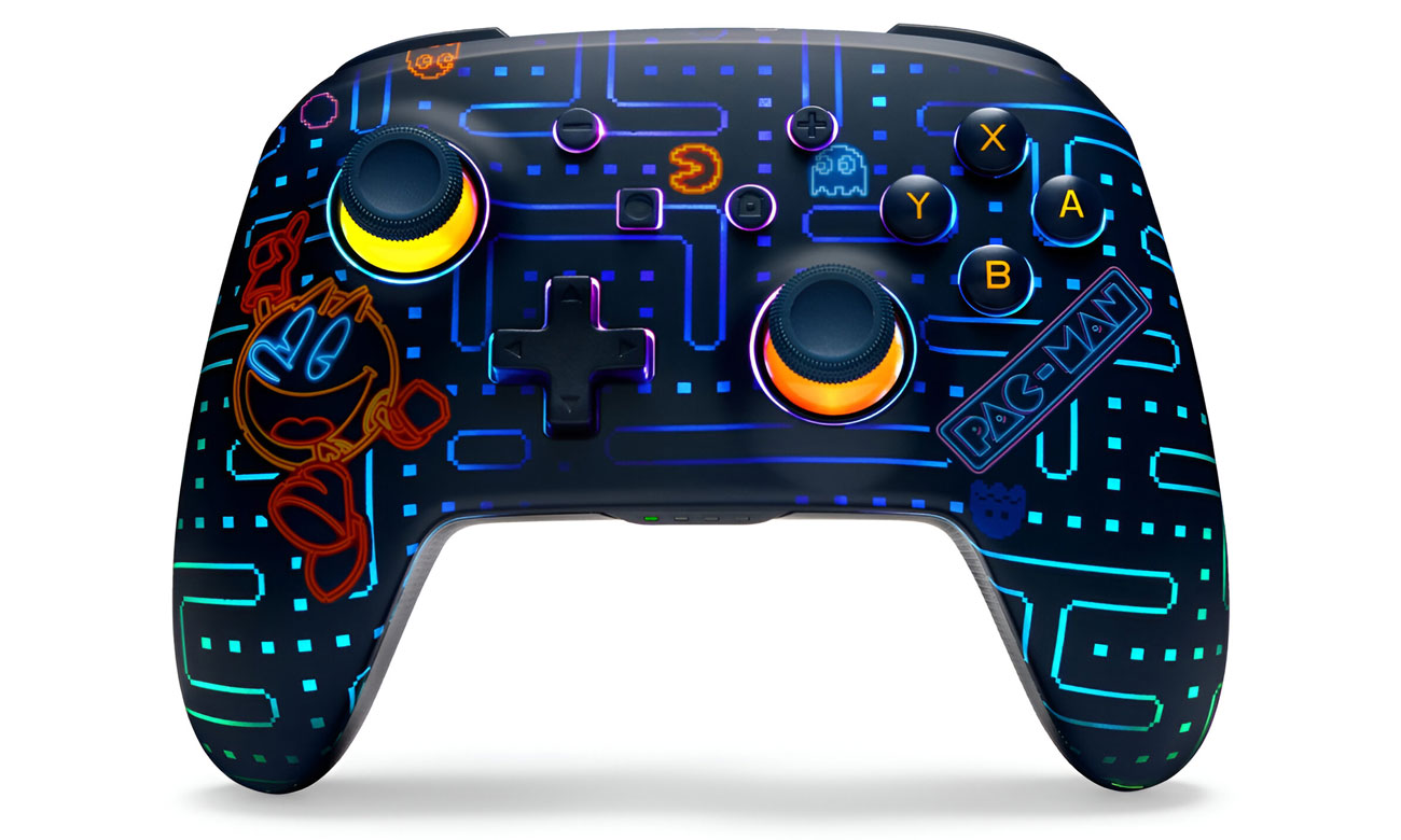 PowerA Enhanced Lumectra PAC-MAN für Nintendo Switch - Ansicht von vorne im Winkel