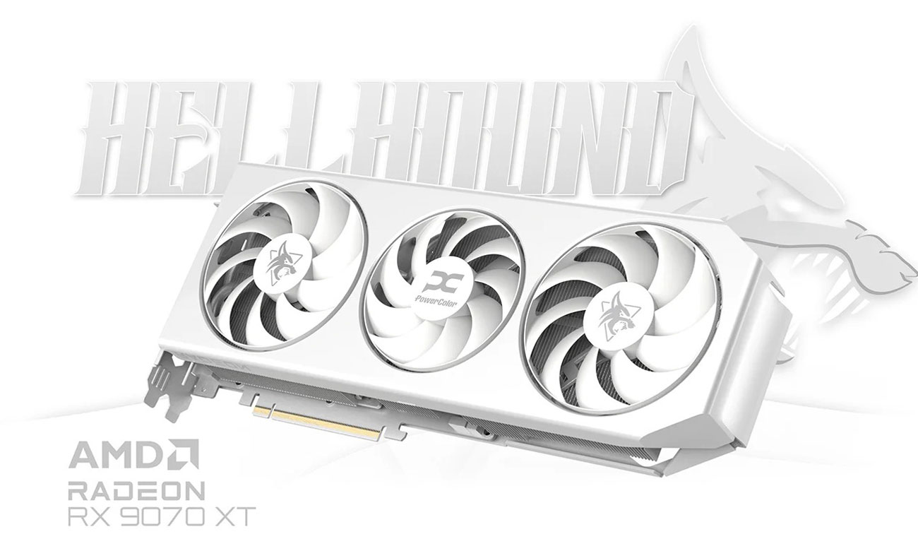 PowerColor Radeon RX 9070 XT Hellhound White 16GB GDDR6