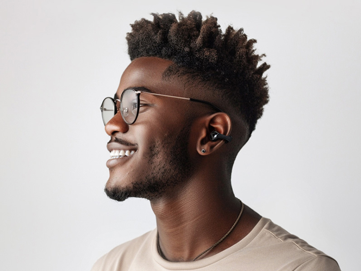 Drahtlose Kopfhörer QCY Crossky Clip C30 Schwarz - Lifestyle-Grafik