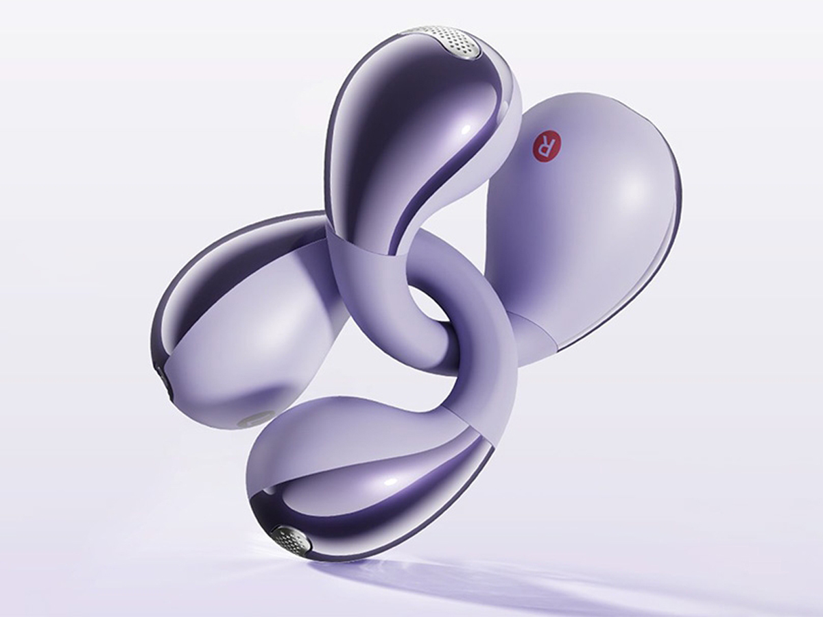 Drahtlose Kopfhörer QCY Crossky Clip C30 Lila - Lifestyle-Grafik