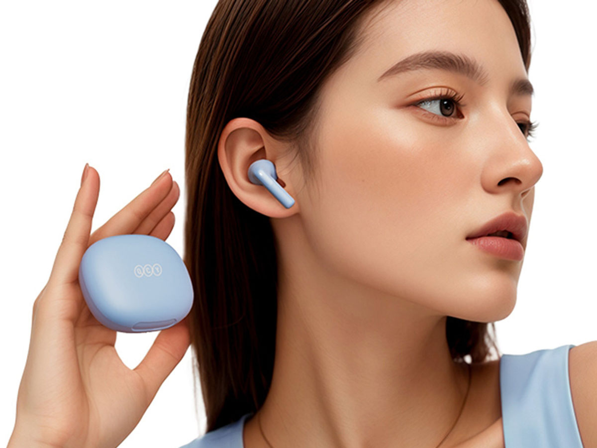 Drahtlose Kopfhörer QCY Ailybuds E20 HT13 - Lifestyle-Grafik
