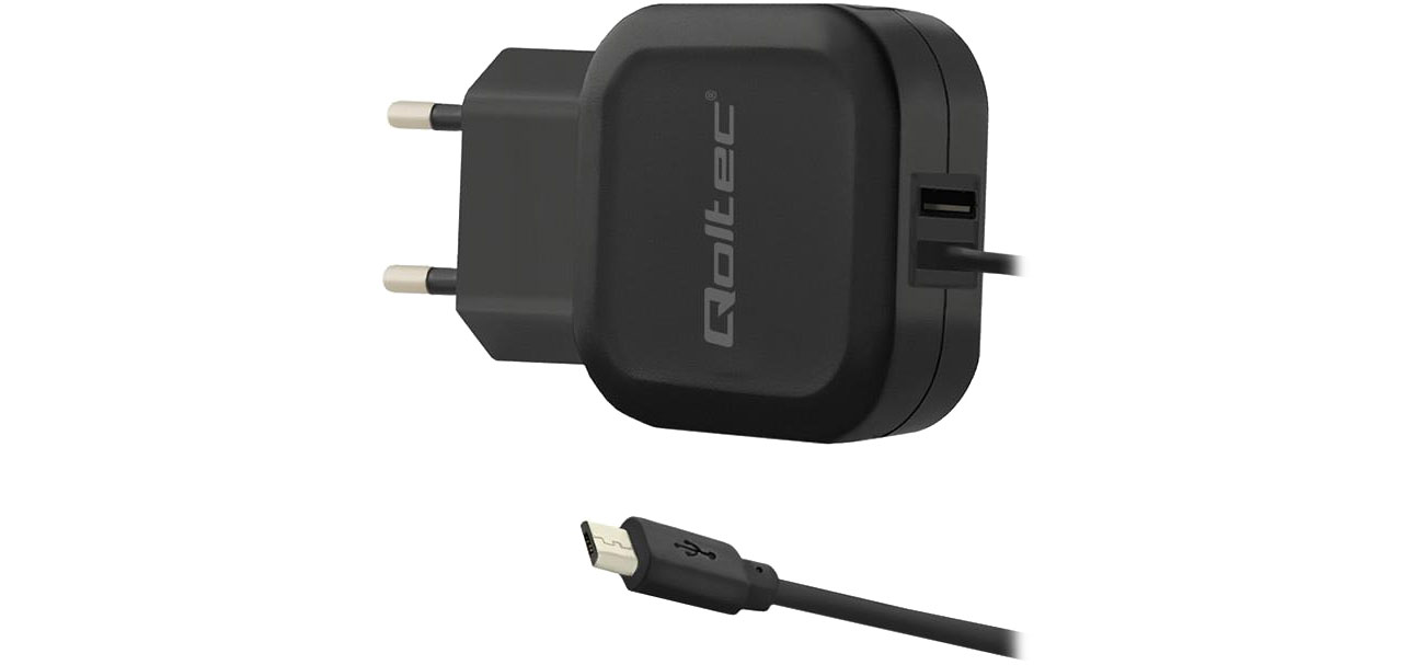Netzladegerät für Smartphone Qoltec 3,4 A 17W 5V + microUSB 50189