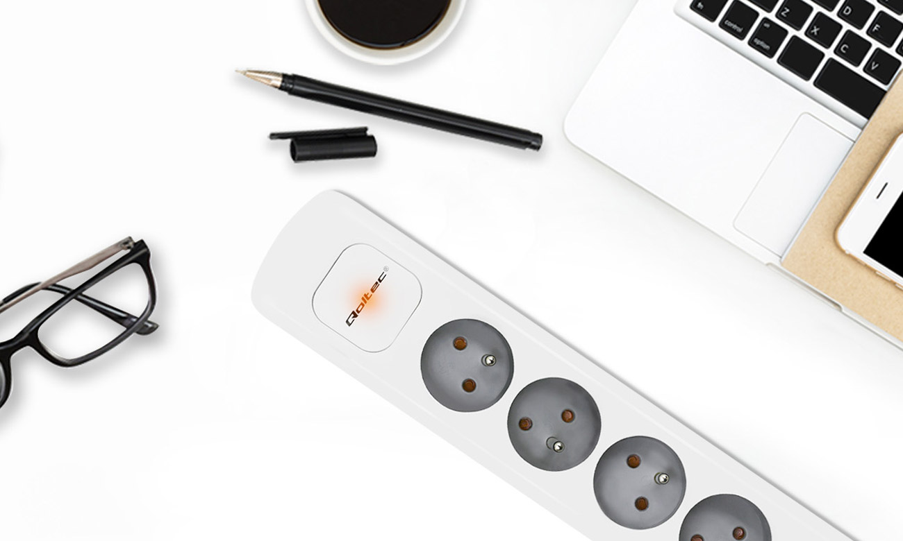 Steckdosenleiste Qoltec – Draufsicht