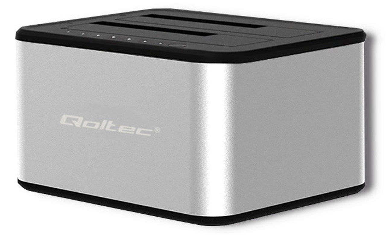 Stacja dokująca dysków 2x HDD/SSD Qoltec 50316 - Widok ogólny