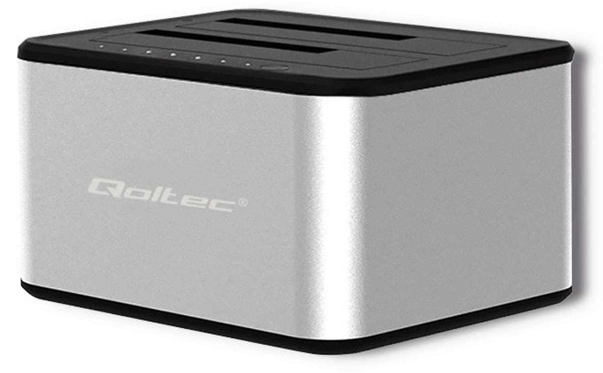Stacja dokująca dysków 2x HDD/SSD Qoltec 50316 - Widok ogólny