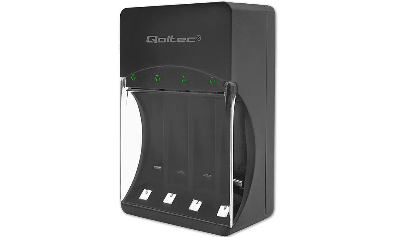 Qoltec 50653 Ladegerät für Ni-MH-Akkus vom Typ R03/AAA R6/AA