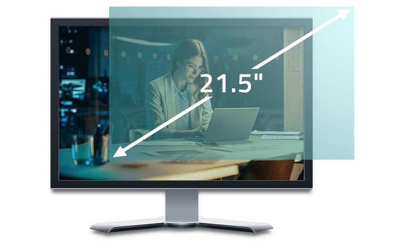 Qoltec Blaufilter matt für Monitor 21,5 16:9