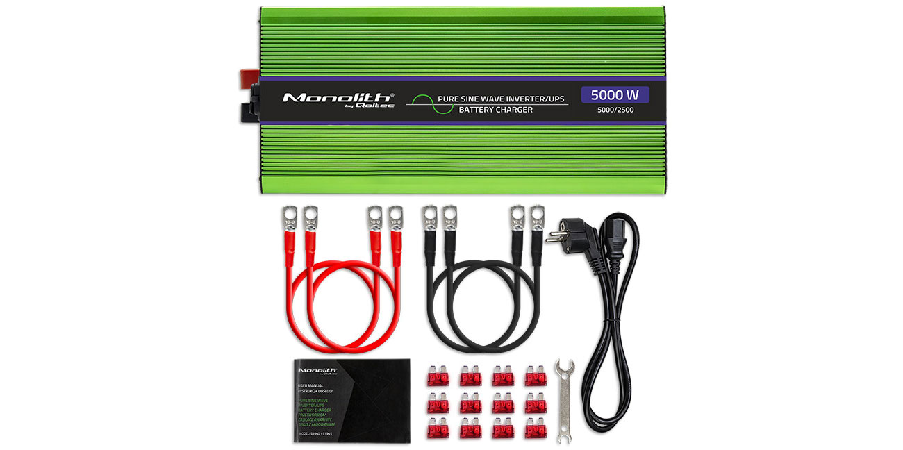 Przetwornica Qoltec 51944 zestaw akcesoriów