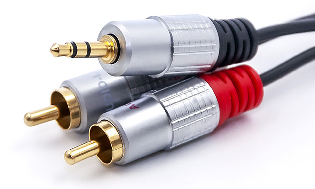 Kabel audio Qoltec 2x RCA  Mini Jack 3.5 mm