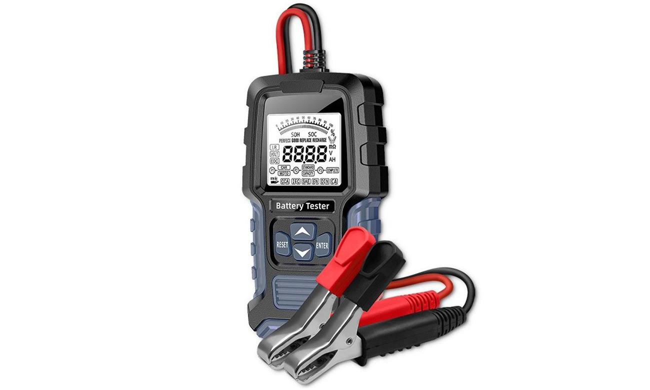 Digitaler Batterietester Qoltec LCD 12V/24V/3Ah-250Ah