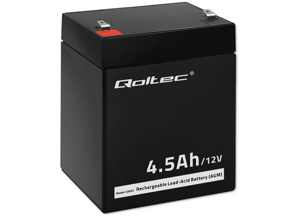 Qoltec AGM Akku 12V 4,5Ah LongLife