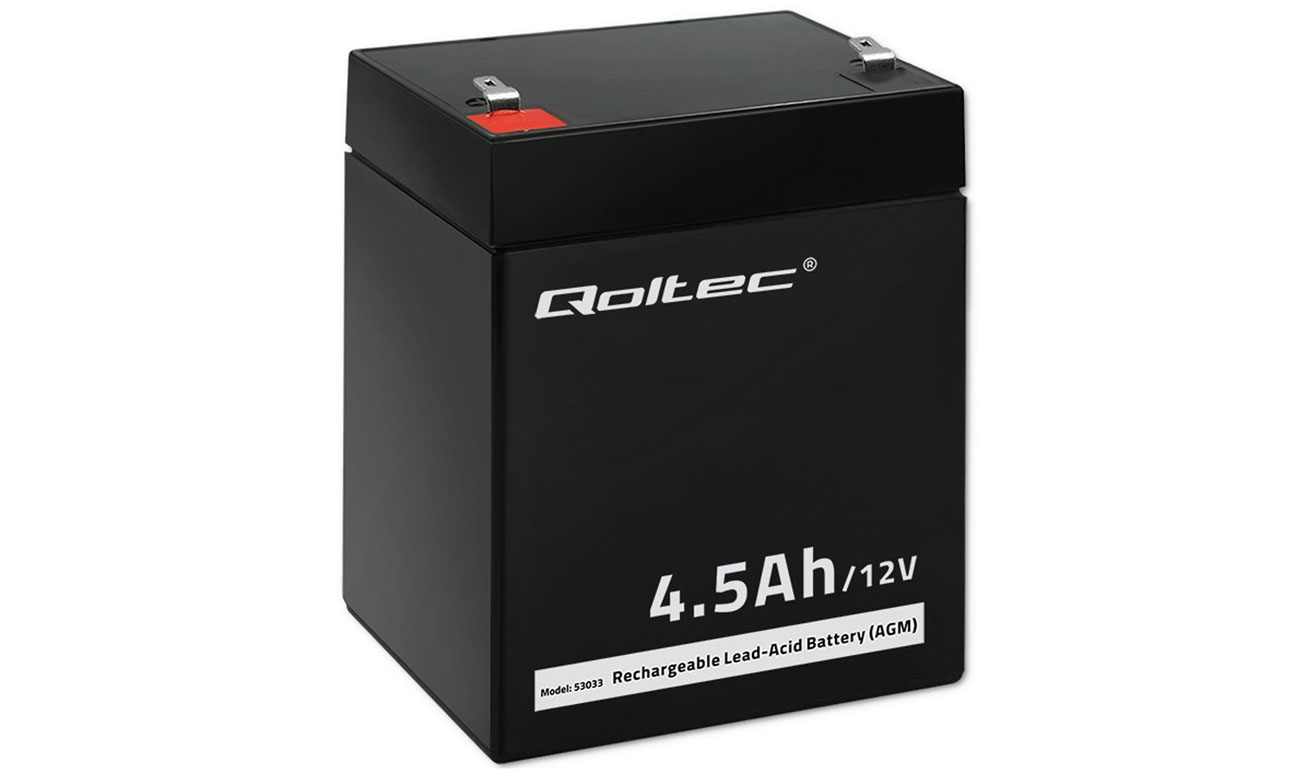 Qoltec AGM Akku 12V 4,5Ah LongLife