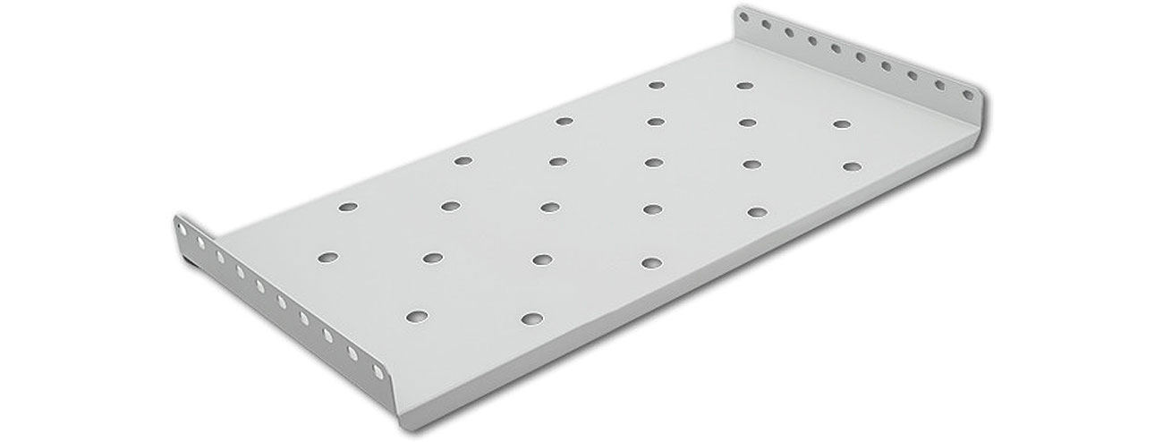 Qoltec 54502 Regalboden für RACK, fest, 490x250, grau
