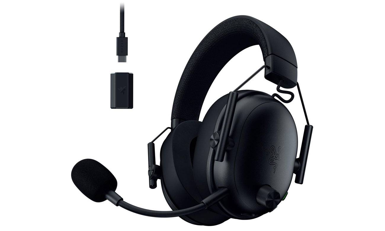 Razer BlackShark V3 Black - Ansicht von vorne im Winkel