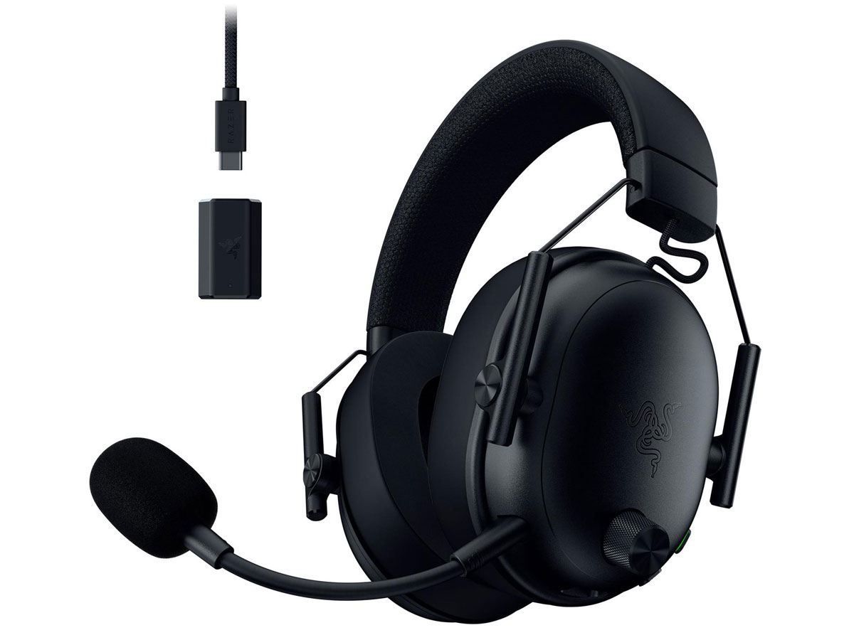 Razer BlackShark V3 Black - Ansicht von vorne im Winkel