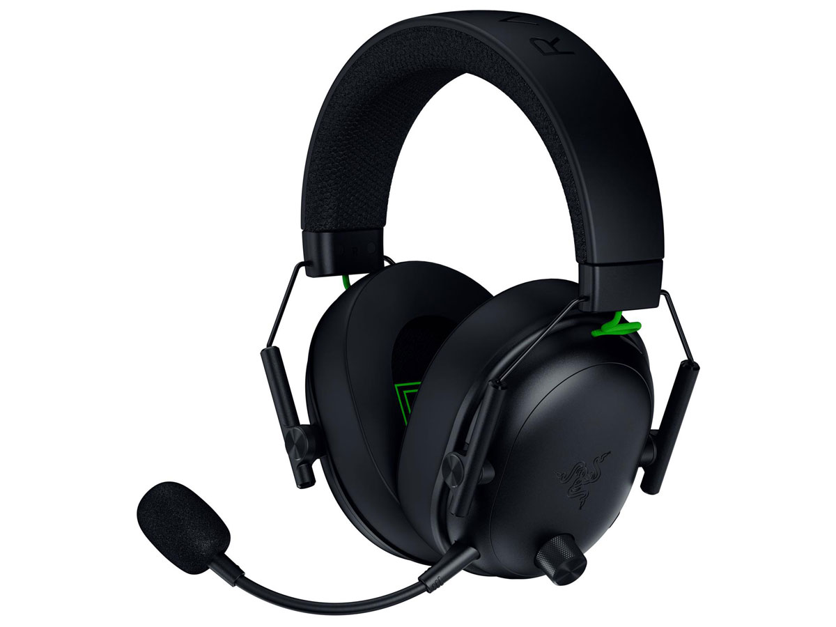 Razer BlackShark V3 für PlayStation Schwarz - Ansicht von vorne im Winkel