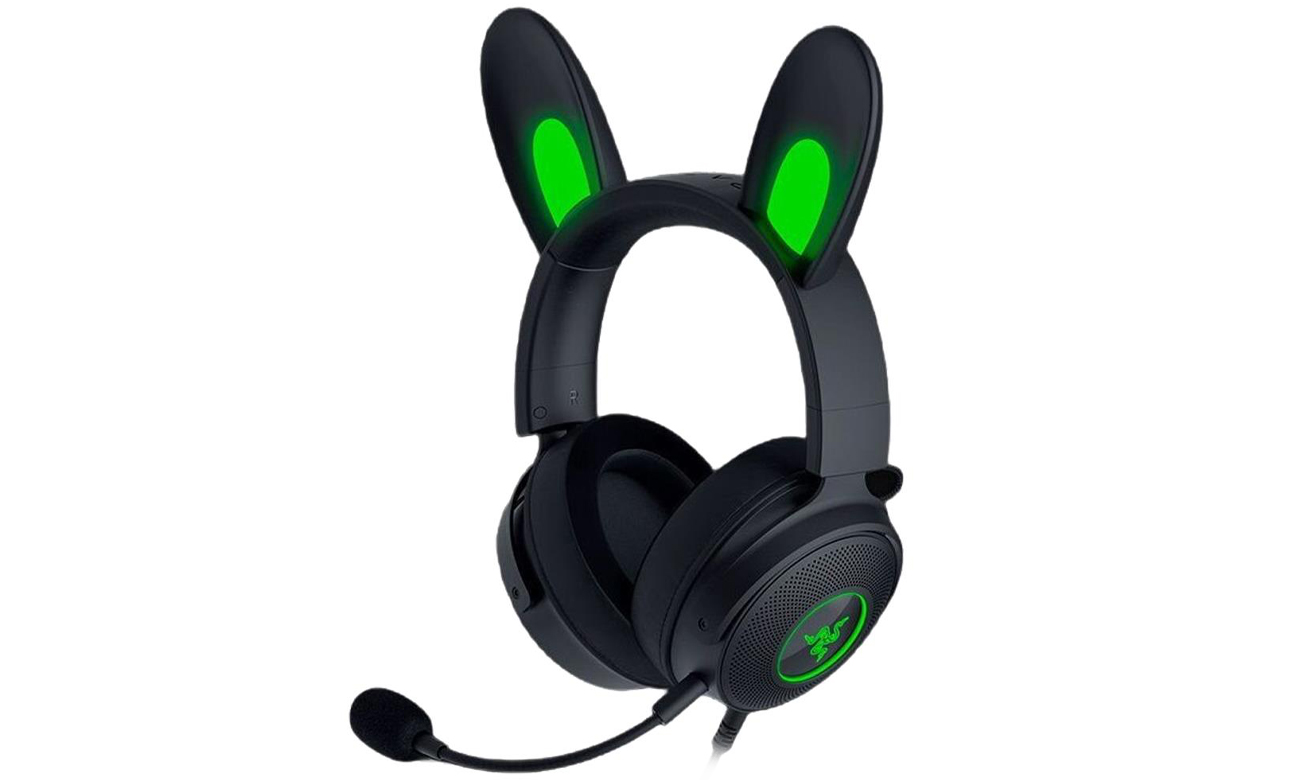 Razer Kraken Kitty V2 Pro Black Headset - Vorderansicht unter einem Winkel