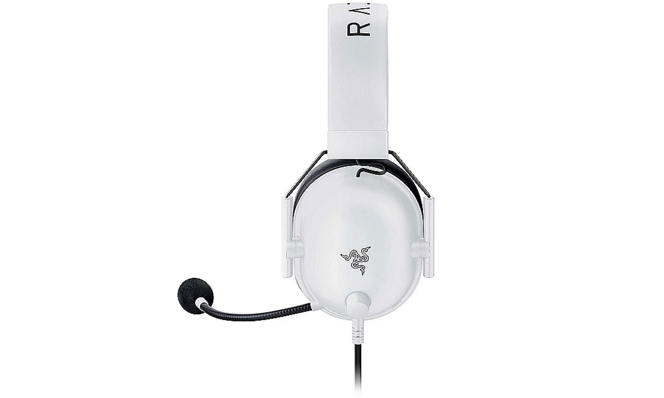 Razer Blackshark V2 X White Headset - Seitenansicht mit Mikrofon
