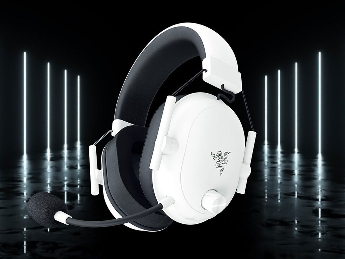 Zusatzgerät Kopfhörer Razer BlackShark V2 HyperSpeed Weiß - Grafik mit Hintergrund