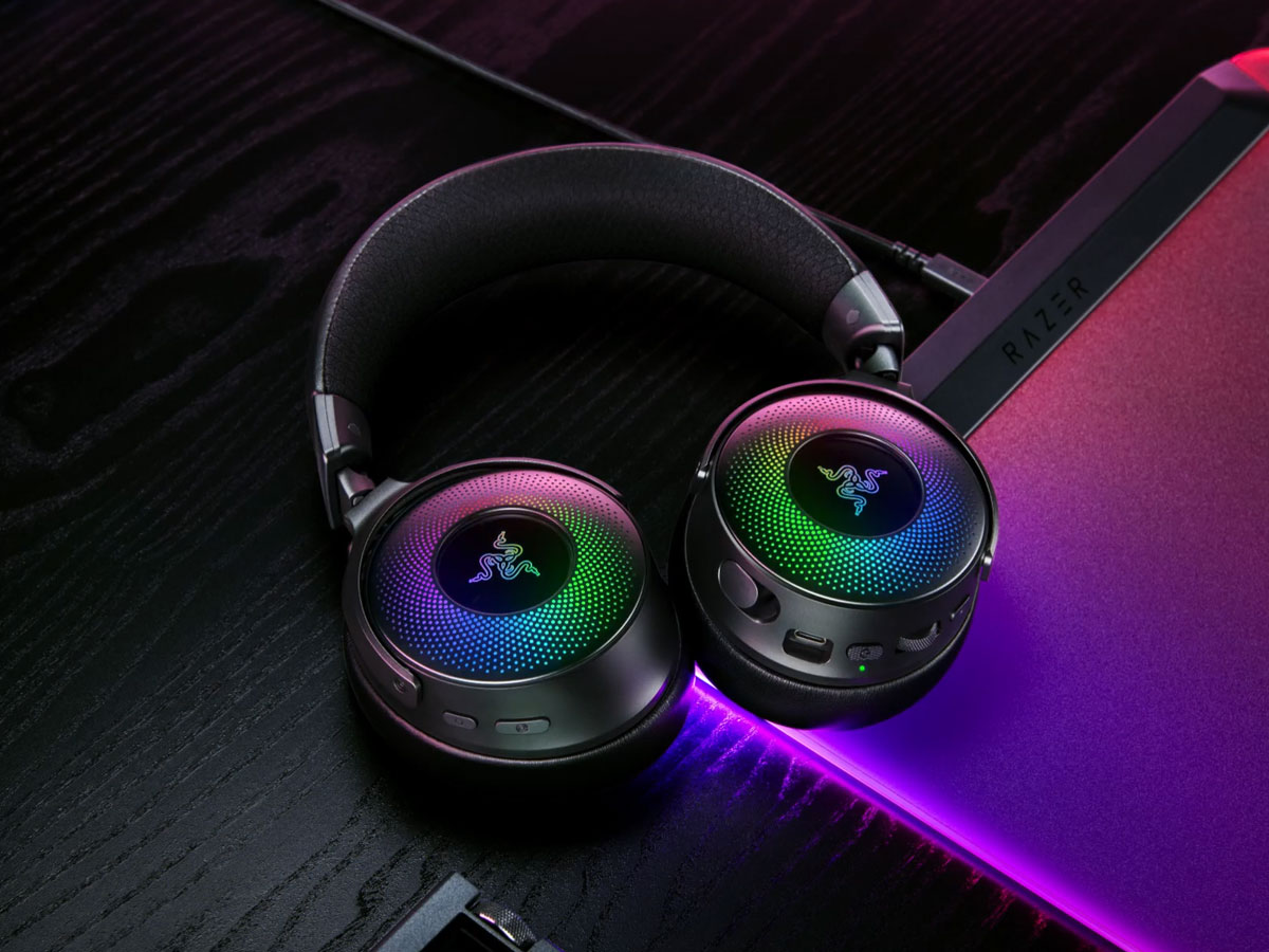 Drahtlose Razer Kraken V4 Pro Kopfhörer - Lifestyle-Grafik