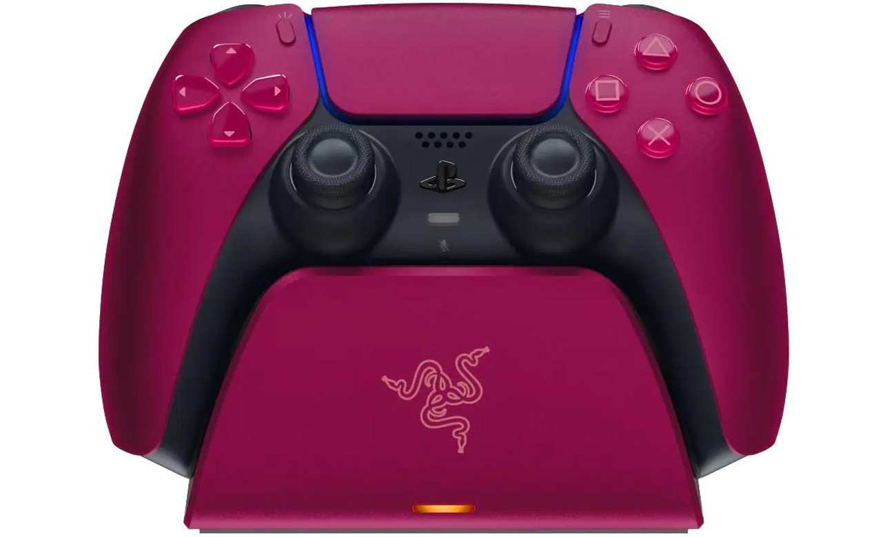 Stacja ładująca Razer Universal Quick Charging Stand PS5 Cosmic Red - Naładuj baterię w mniej niż 3 godziny