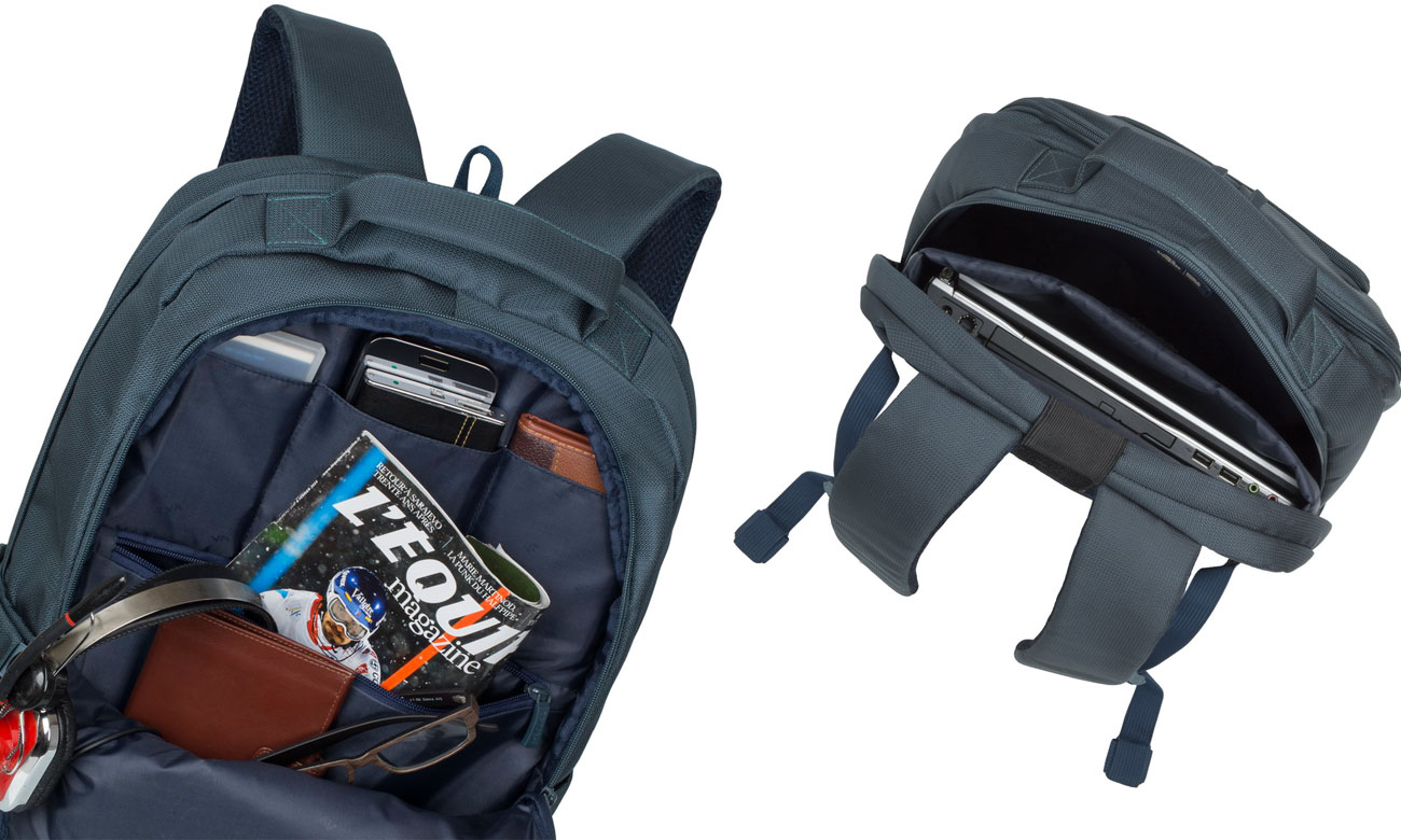 RIVACASE Tegel 8460 17.3 marineblau Innenleben des Rucksacks