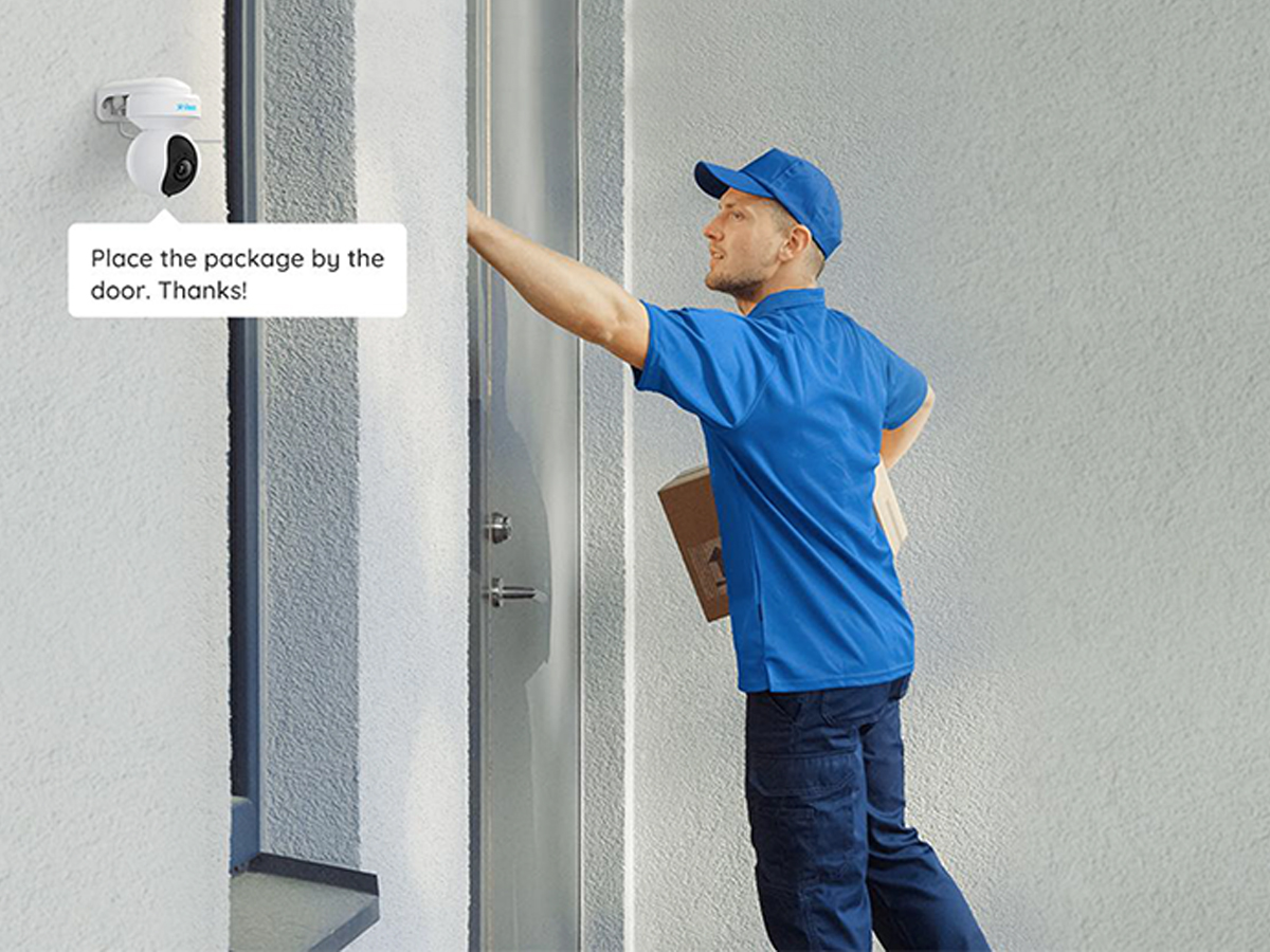 Intelligente Außen-Schwenkkamera Reolink E540 - Lifestyle-Grafik