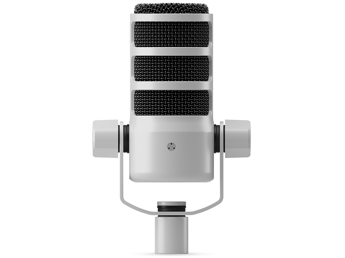 Rode PodMic Weiß Dynamisches Mikrofon - Frontansicht