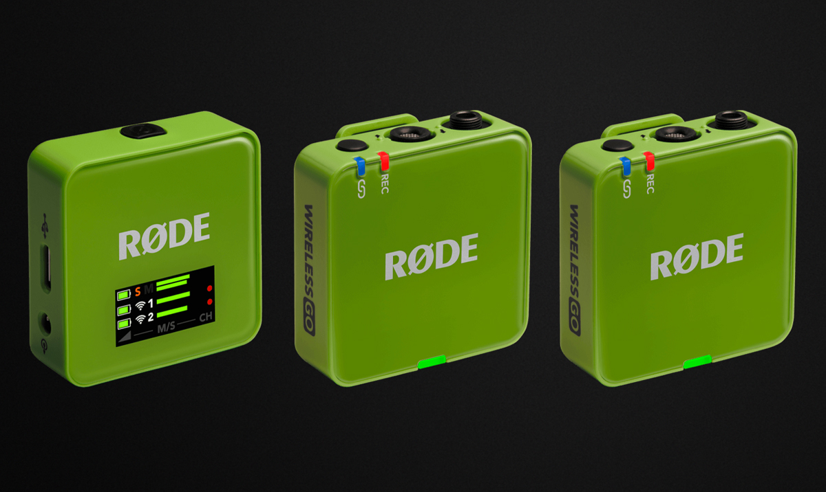 RØDE Wireless GO (Gen 3) Grün - Grafik mit Hintergrund