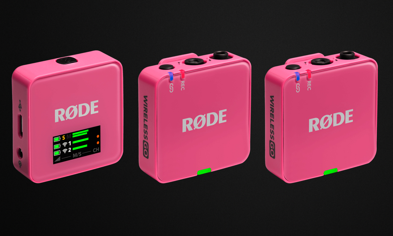 RØDE Wireless GO (Gen 3) Pink - Grafik mit Hintergrund