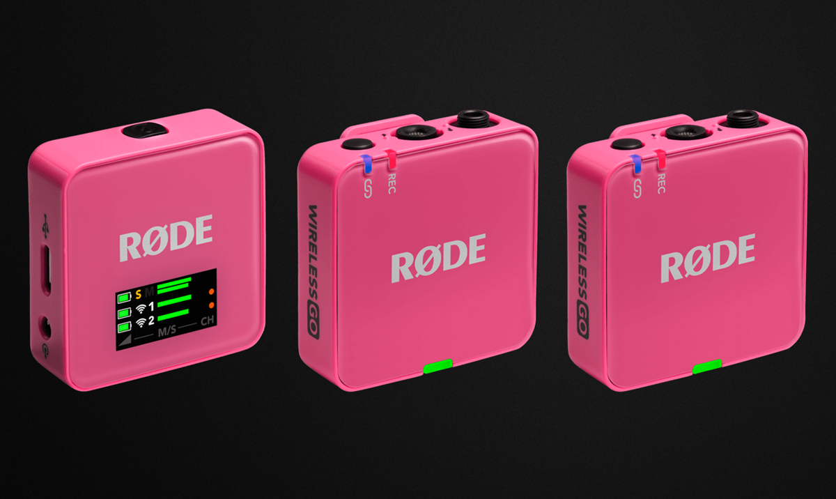 RØDE Wireless GO (Gen 3) Pink - Grafik mit Hintergrund