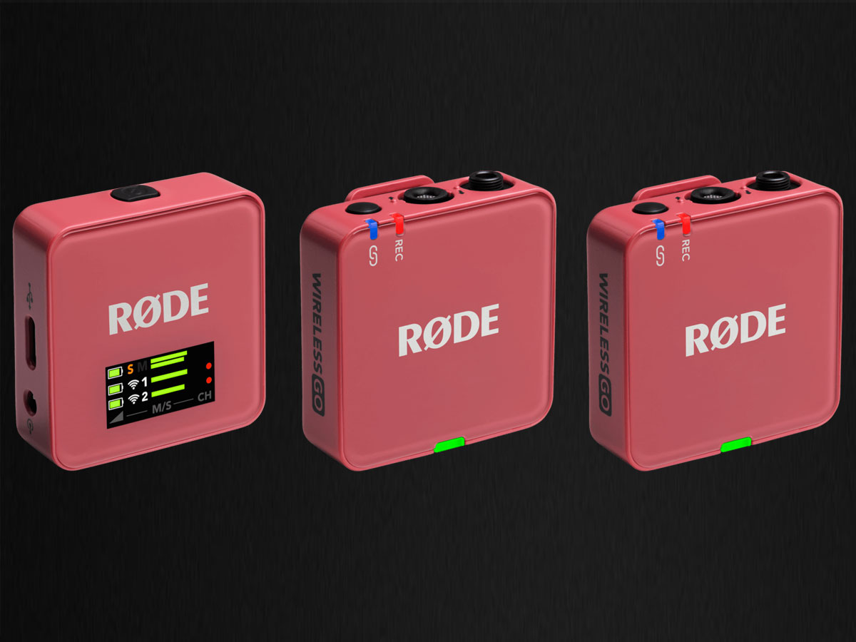 RØDE Wireless GO (Gen 3) Rose - Grafik mit Hintergrund