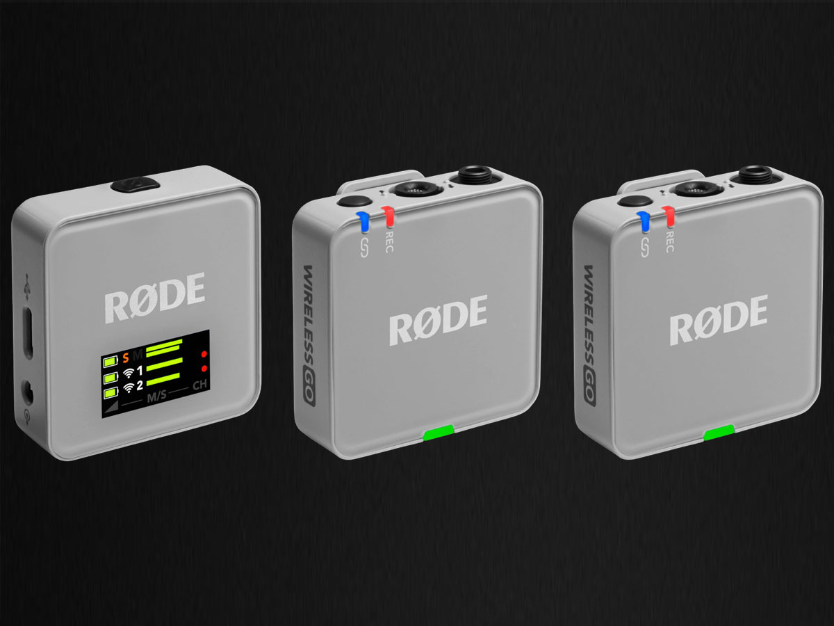 RØDE Wireless GO (Gen 3) Stone - Grafik mit Hintergrund