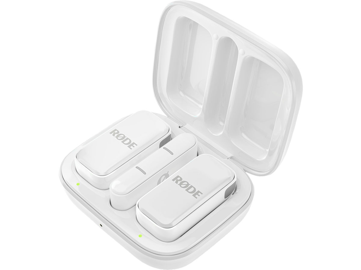 RØDE Wireless Micro Lightning Weiß - Gesamtansicht von der Seite