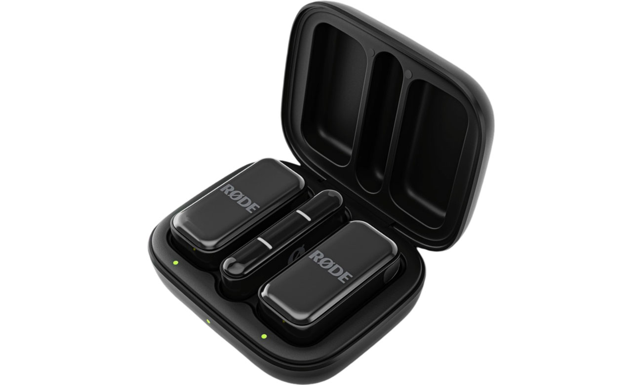 RØDE Wireless Micro USB-C Schwarz - Gesamtansicht aus einem Winkel