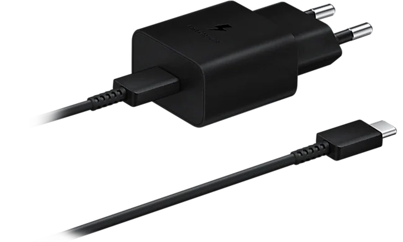 Netzteil Samsung 1x 15 W Schwarz - Seitenansicht + Kabel