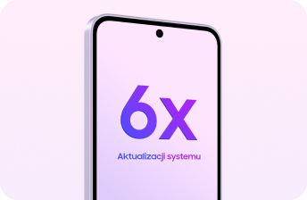 Violettes Galaxy A37 5G: „6x Systemverbesserungen”. 6 Betriebssystem-Updates und 6 Jahre Sicherheitsupdates.
