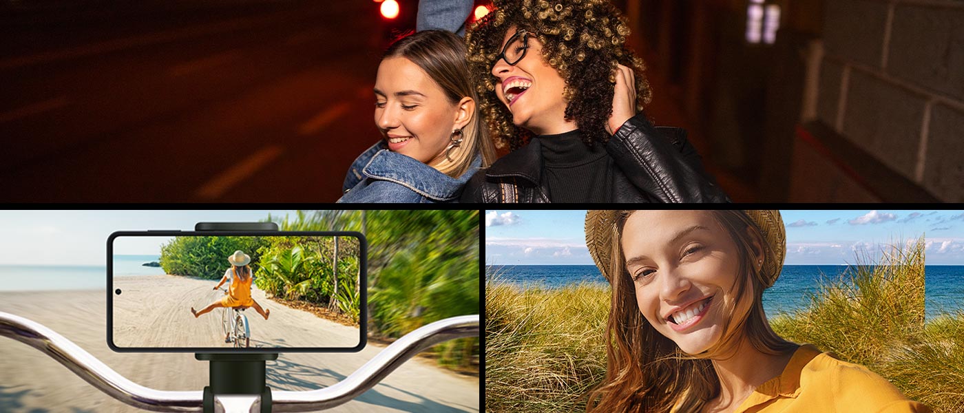 vielseitige Aufnahmen mit dem Samsung Galaxy M55 Smartphone