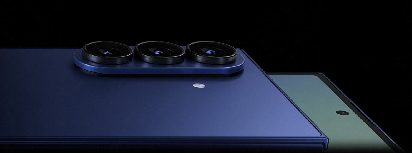 Nahaufnahme der Kameras im Samsung Galaxy Z Fold7