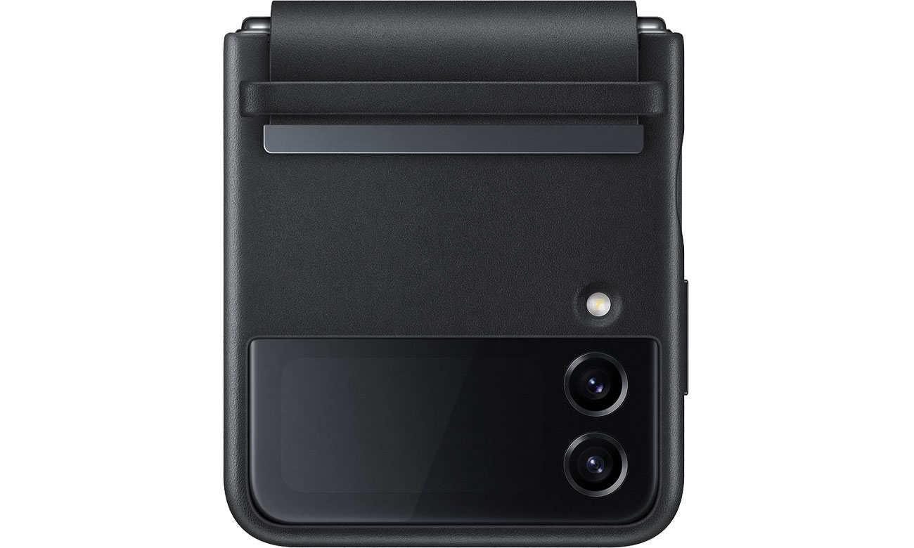 SAMSUNG Flap Leather Cover für Galaxy Flip 4 schwarz